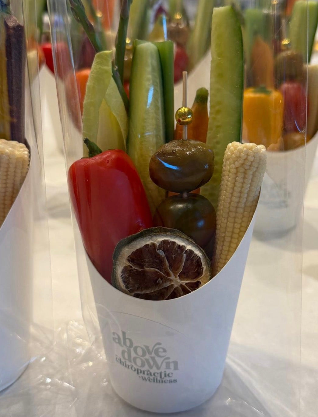 Add custom sticker to charcuterie cup